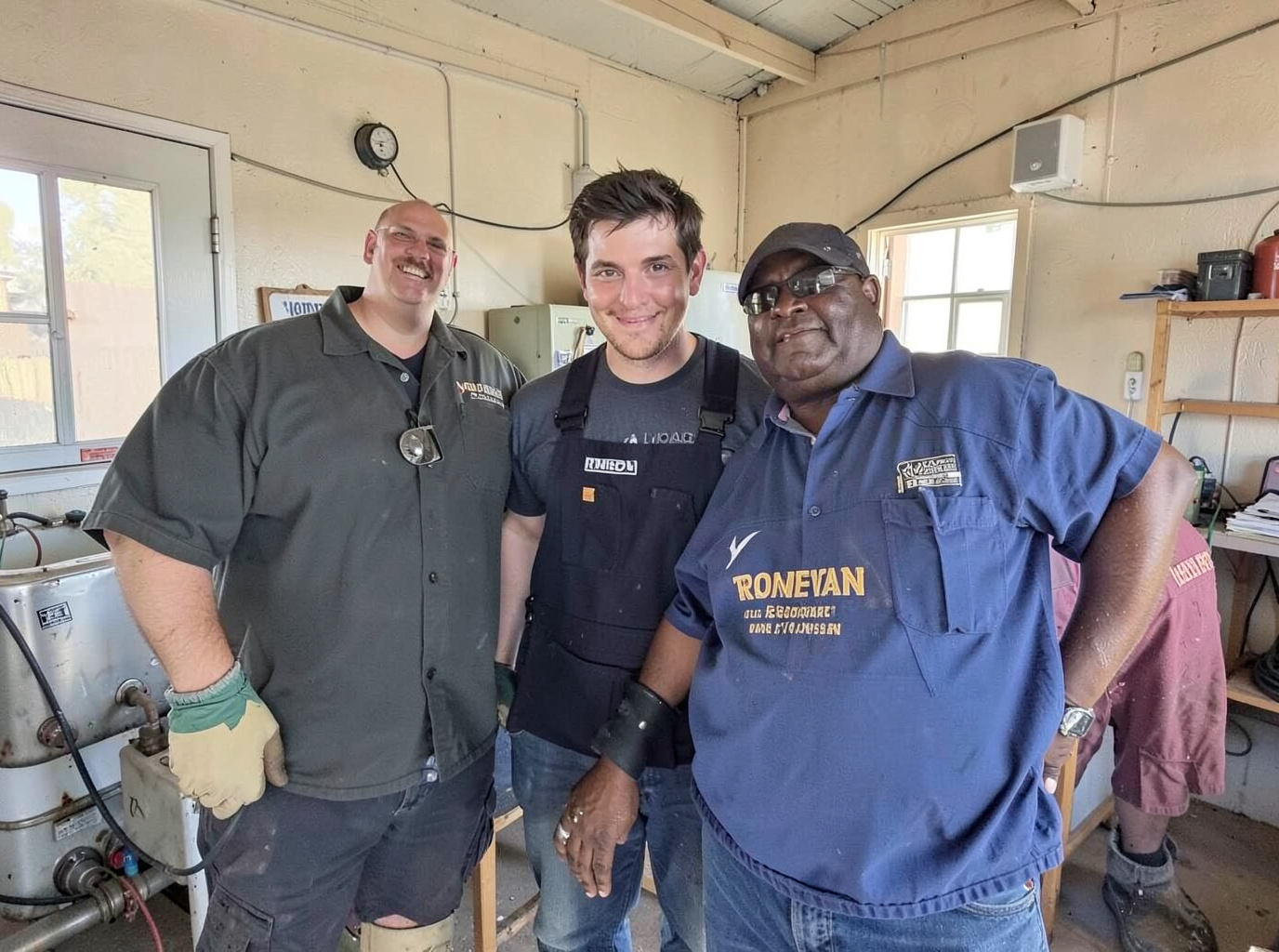 The  Bullhead City Water Heater Works team at work in Arizona